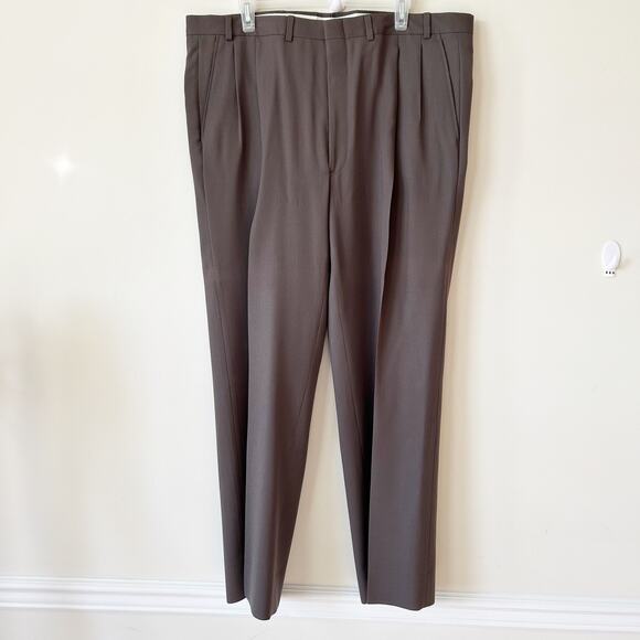 Vintage Hunt Valley 2-Piece Wool Suit Size 44 Brown Made in USA Sport Coat Pants - Picture 9 of 16